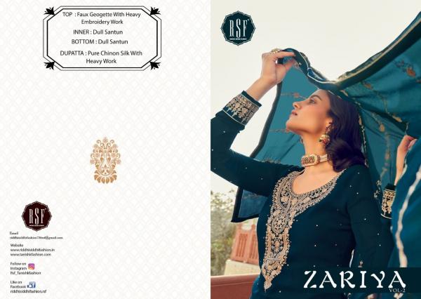 Rsf Zariya Vol 2 Georgette Embroidery Designer Salwar Suit